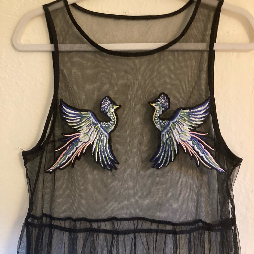 Sheer Witchy Tiered Maxi Dress